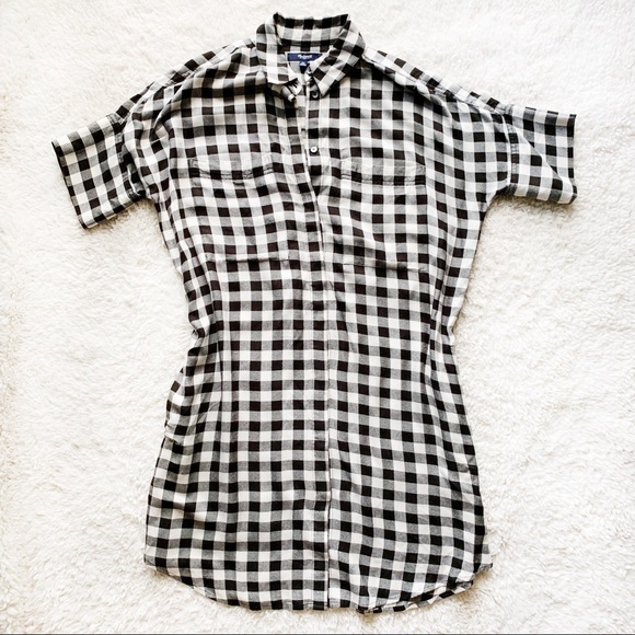 🌵 Madewell Checkered Courier Dress size XS 🌵 - Picture 2 of 8